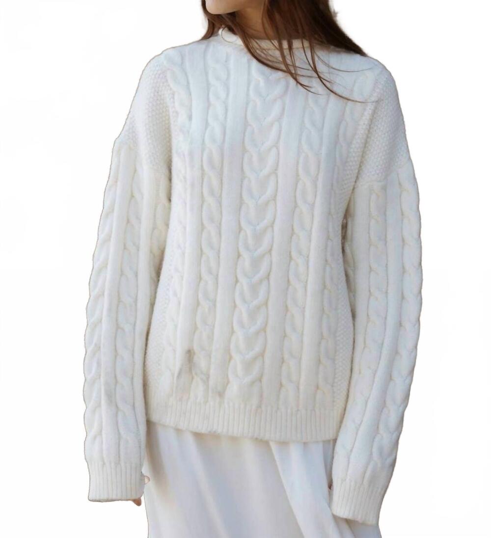 NEW MOD REF women's mael sweater in white
